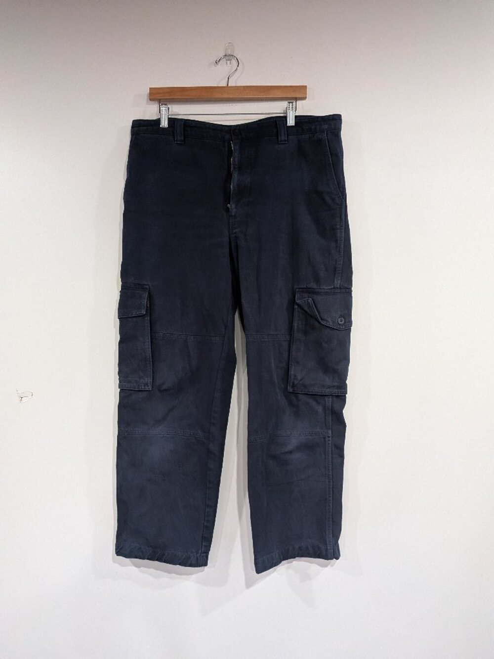 Aritzia Tna Cropped Cargo Utility Canvas Pants Navy Blue Size 16